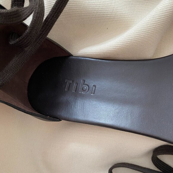 Tibi Cassius Lace Up Long Sandals in Brown, size 38 (fits like narrow 9/9.5!) - Picture 12 of 13